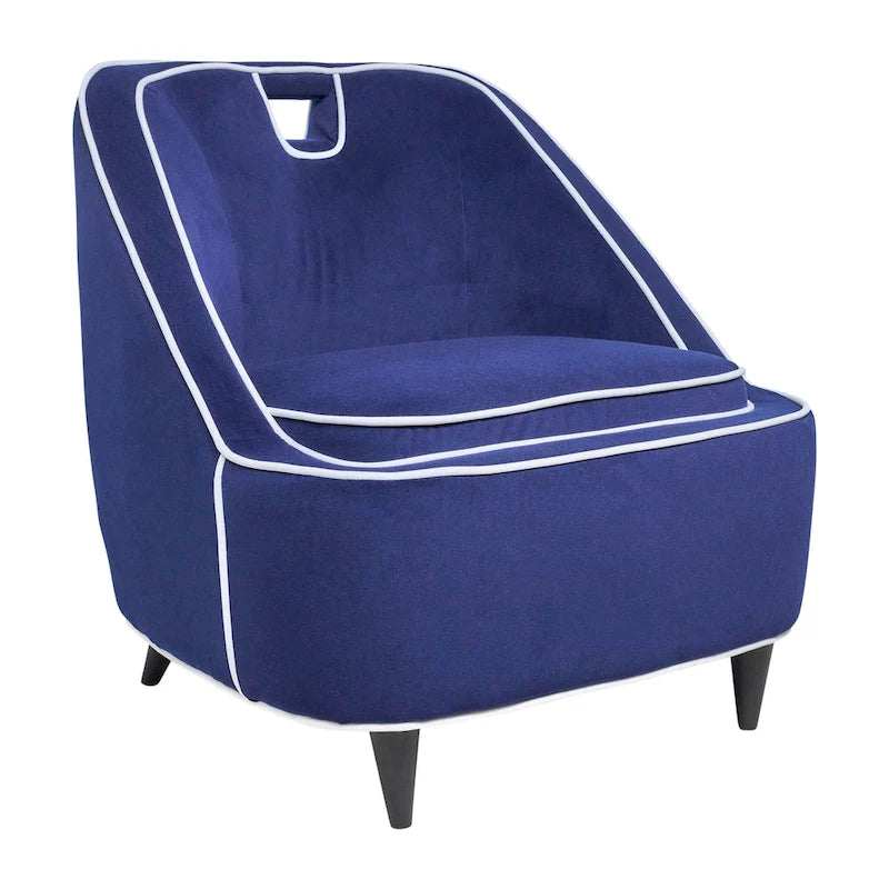 Fauteuil d'appoint bicolore rembourré moderne - 28 x 30 x 31