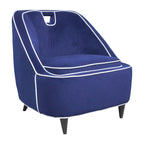 Fauteuil d'appoint bicolore rembourré moderne - 28 x 30 x 31