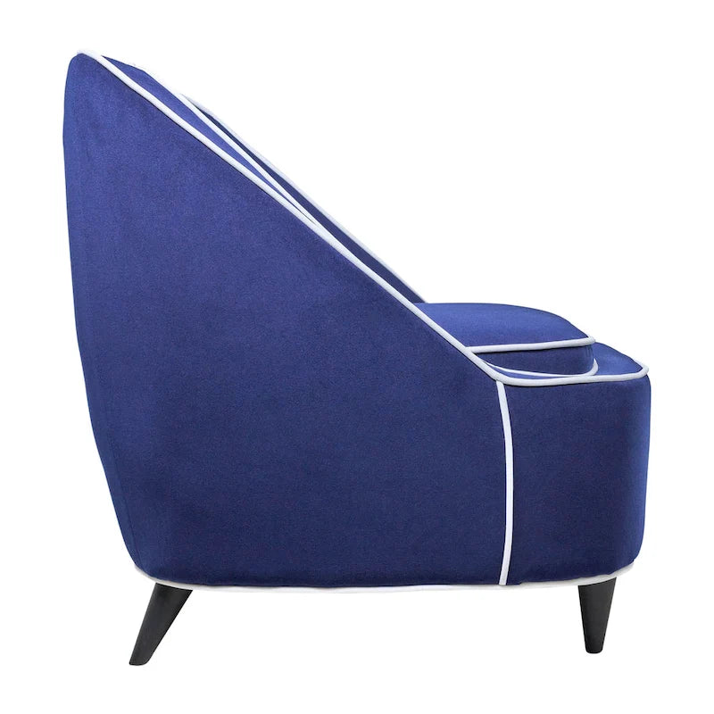 Fauteuil d'appoint bicolore rembourré moderne - 28 x 30 x 31
