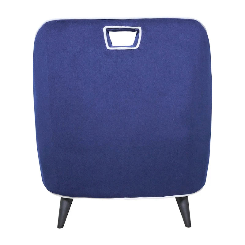 Fauteuil d'appoint bicolore rembourré moderne - 28 x 30 x 31