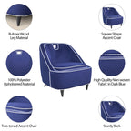 Fauteuil d'appoint bicolore rembourré moderne - 28 x 30 x 31