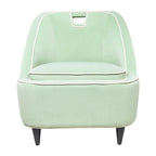 Fauteuil d'appoint bicolore rembourré moderne - 28 x 30 x 31