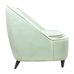 Fauteuil d'appoint bicolore rembourré moderne - 28 x 30 x 31