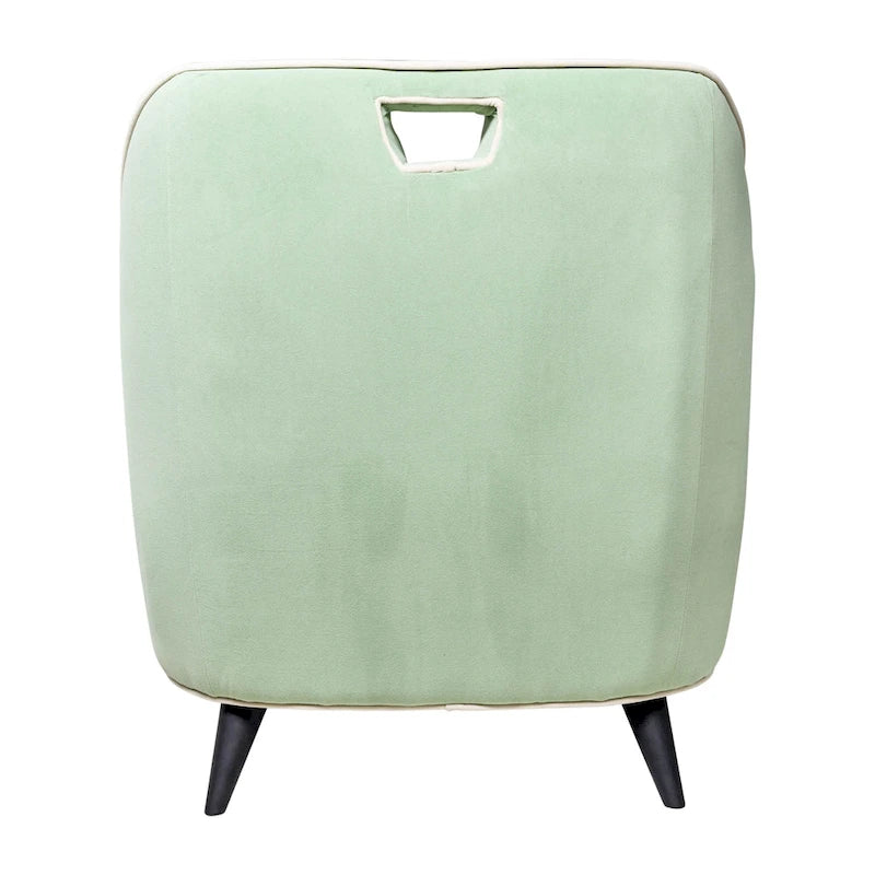 Fauteuil d'appoint bicolore rembourré moderne - 28 x 30 x 31