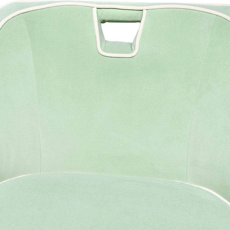 Fauteuil d'appoint bicolore rembourré moderne - 28 x 30 x 31