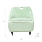 Fauteuil d'appoint bicolore rembourré moderne - 28 x 30 x 31
