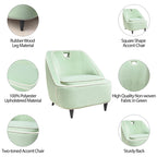Fauteuil d'appoint bicolore rembourré moderne - 28 x 30 x 31