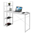 Bureau de travail avec station de charge et étagères à 4 niveaux