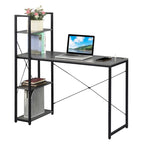 Bureau de travail avec station de charge et étagères à 4 niveaux