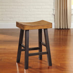 Tabourets de bar sans dossier bicolores (lot de 2)