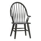 Chaise à dossier Windsor avec accoudoirs - Noir