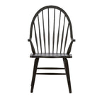 Chaise à dossier Windsor avec accoudoirs - Noir