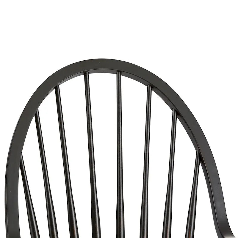 Chaise à dossier Windsor avec accoudoirs - Noir