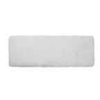 Banc double rembourré de 122 cm avec assise en tissu bouclé et base en métal