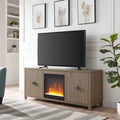Meuble TV de 58 po avec insert de foyer électrique