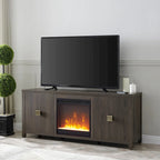 Meuble TV de 58 po avec insert de foyer électrique
