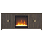 Meuble TV de 58 po avec insert de foyer électrique