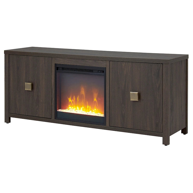 Meuble TV de 58 po avec insert de foyer électrique