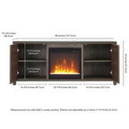 Meuble TV de 58 po avec insert de foyer électrique