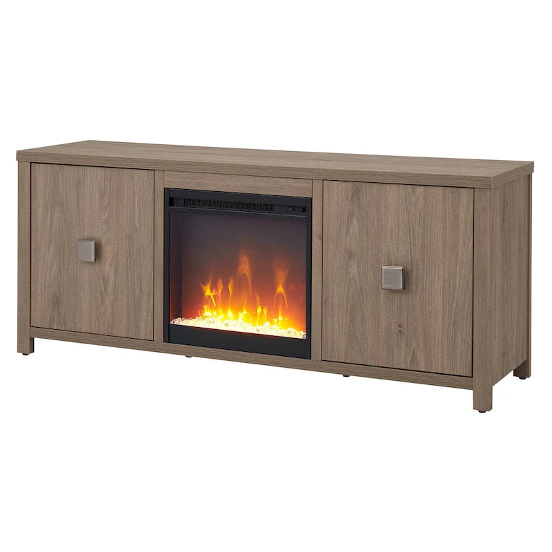 Meuble TV de 58 po avec insert de foyer électrique