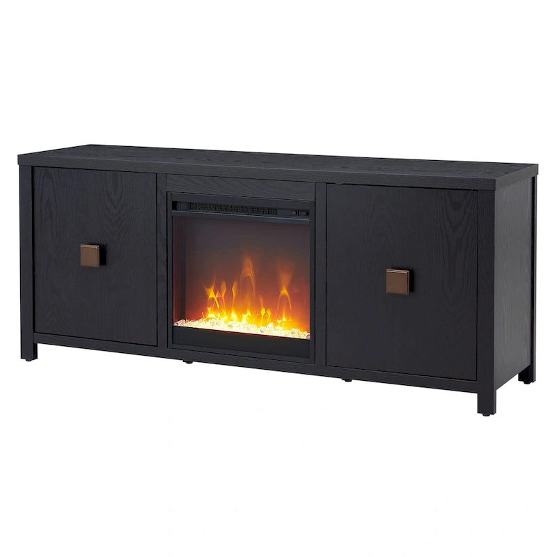 Meuble TV de 58 po avec insert de foyer électrique