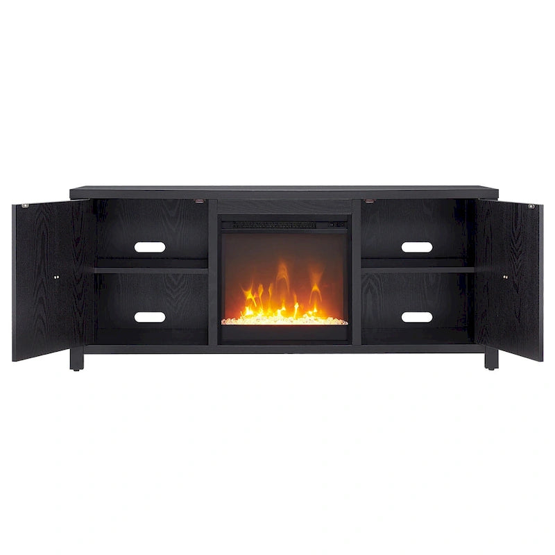 Meuble TV de 58 po avec insert de foyer électrique