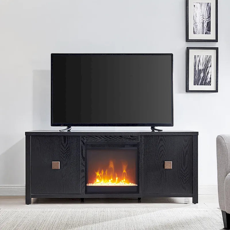 Meuble TV de 58 po avec insert de foyer électrique