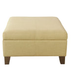 Pouf de rangement carré de 71 cm avec couvercle articulé