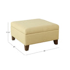 Pouf de rangement carré de 71 cm avec couvercle articulé