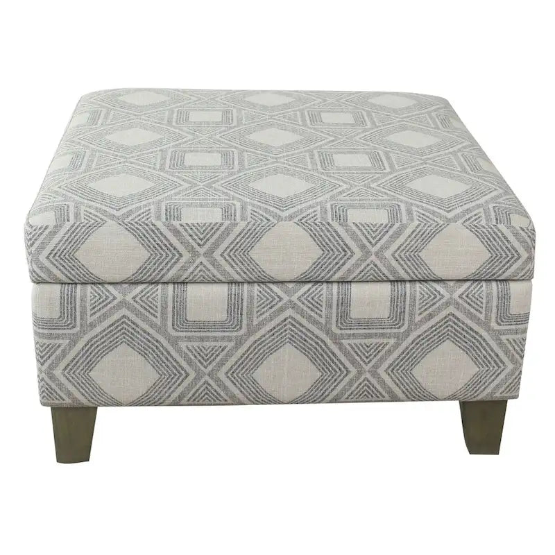 Pouf de rangement carré de 71 cm avec couvercle articulé