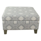 Pouf de rangement carré de 71 cm avec couvercle articulé