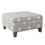 Pouf de rangement carré de 71 cm avec couvercle articulé