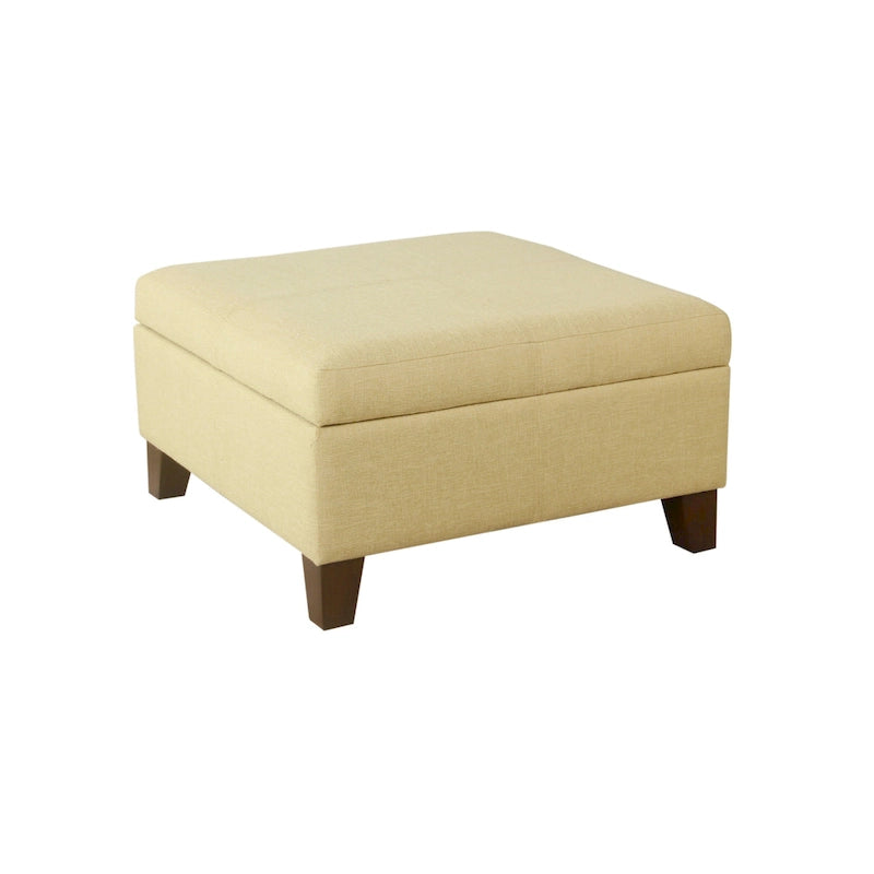 Pouf de rangement carré de 71 cm avec couvercle articulé