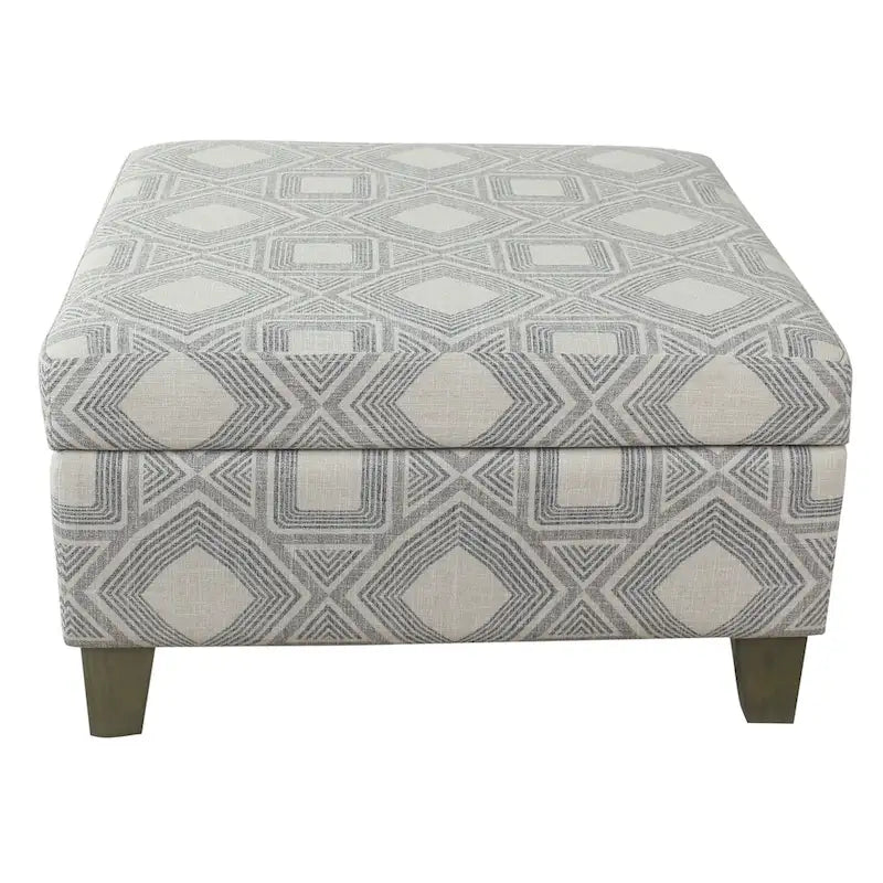 Pouf de rangement carré de 71 cm avec couvercle articulé