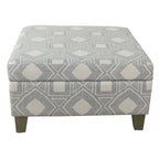 Pouf de rangement carré de 71 cm avec couvercle articulé