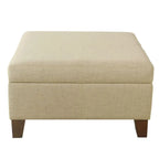 Pouf de rangement carré de 71 cm avec couvercle articulé