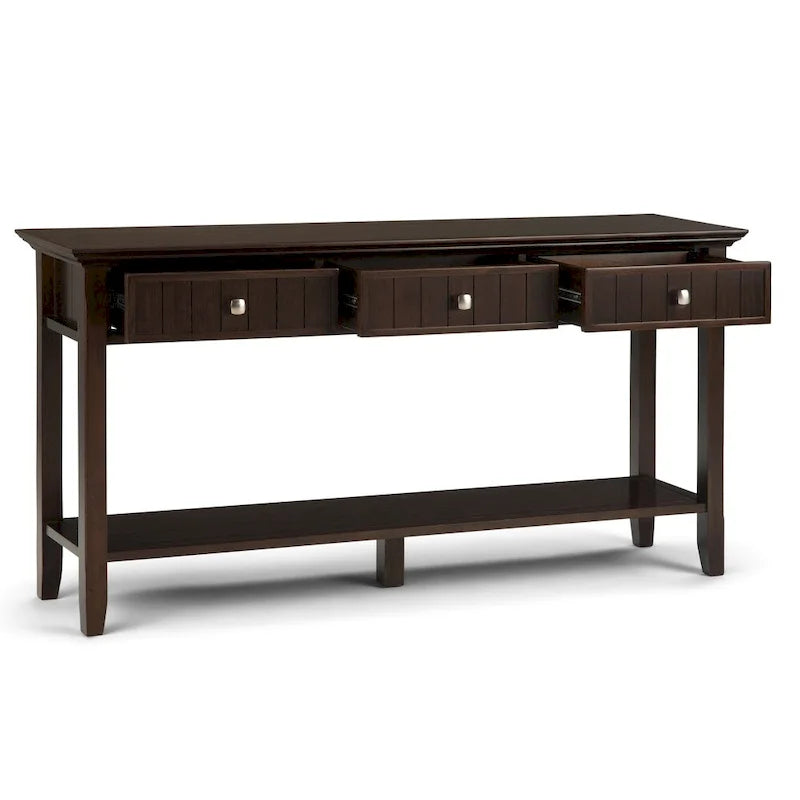 Console-table de canapé en bois massif, 60 po de largeur, Normandy - 60 x 16 x 30