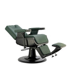Fauteuil de barbier inclinable robuste – Fauteuil de coiffure de barbier, vert