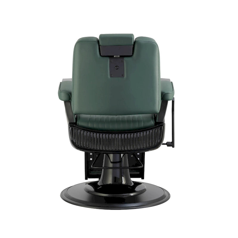 Fauteuil de barbier inclinable robuste – Fauteuil de coiffure de barbier, vert