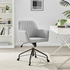 Fauteuil de bureau pivotant en tissu avec hauteur réglable