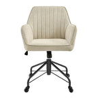 Fauteuil de bureau pivotant en tissu avec hauteur réglable