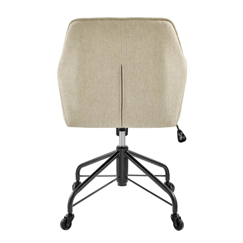 Fauteuil de bureau pivotant en tissu avec hauteur réglable