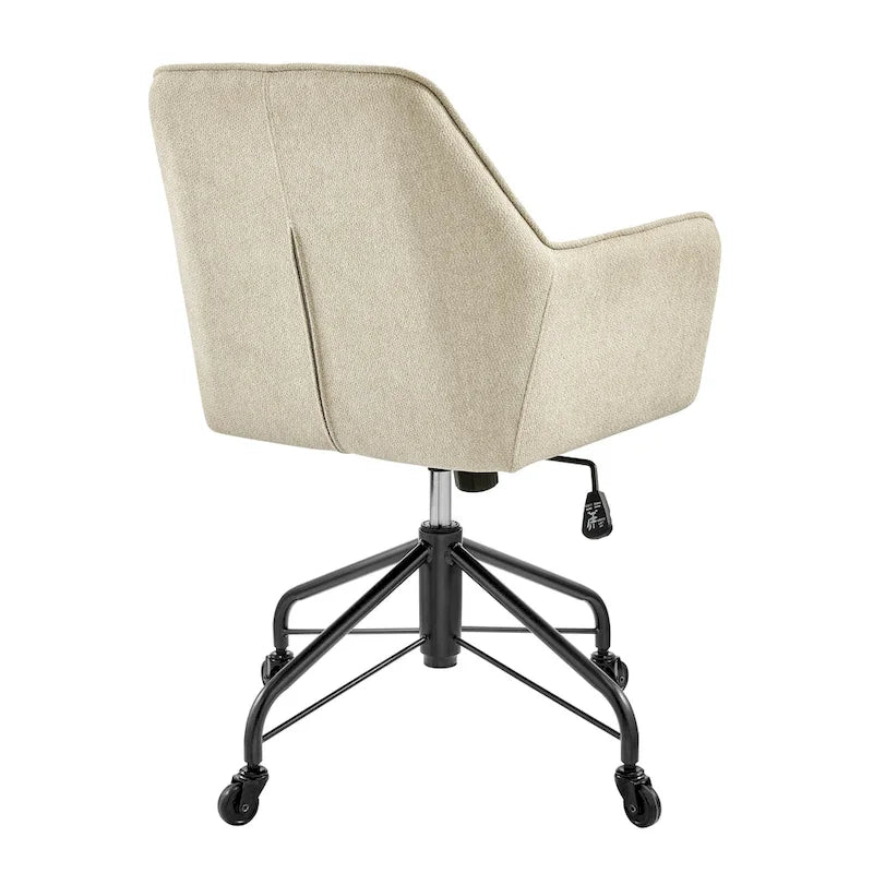 Fauteuil de bureau pivotant en tissu avec hauteur réglable