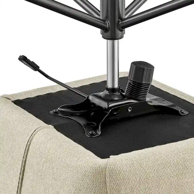 Fauteuil de bureau pivotant en tissu avec hauteur réglable