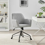 Fauteuil de bureau pivotant en tissu avec hauteur réglable