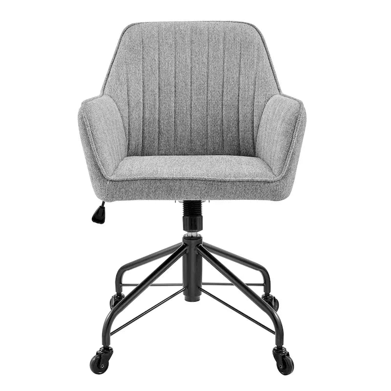 Fauteuil de bureau pivotant en tissu avec hauteur réglable