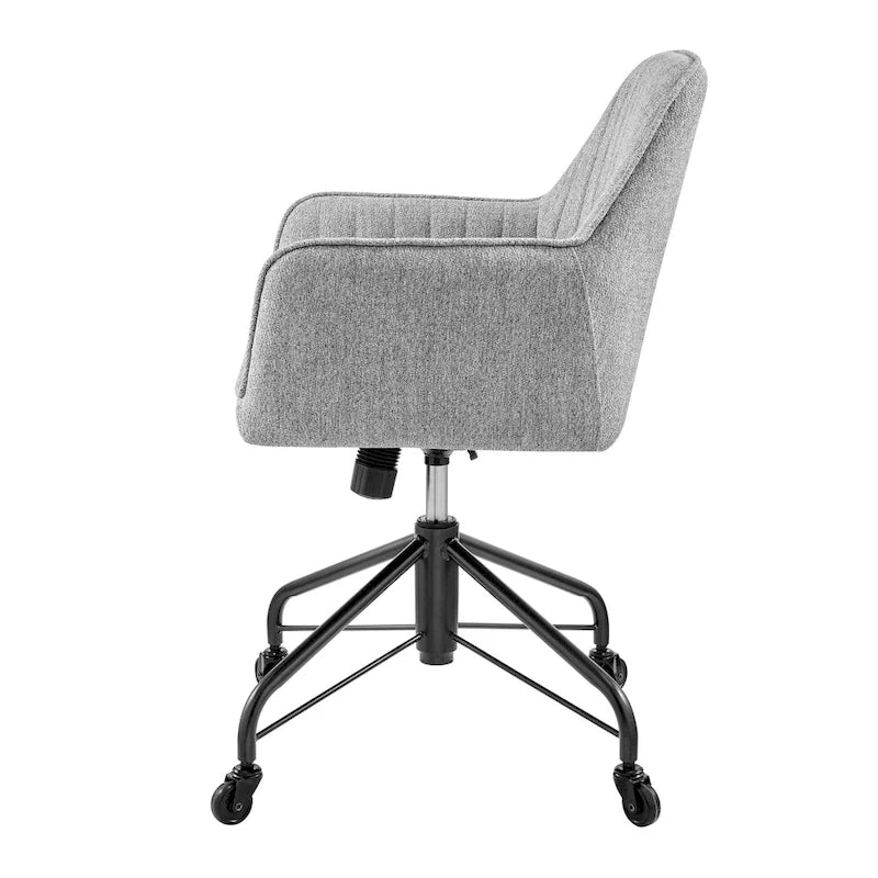Fauteuil de bureau pivotant en tissu avec hauteur réglable