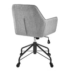 Fauteuil de bureau pivotant en tissu avec hauteur réglable