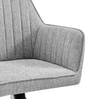 Fauteuil de bureau pivotant en tissu avec hauteur réglable
