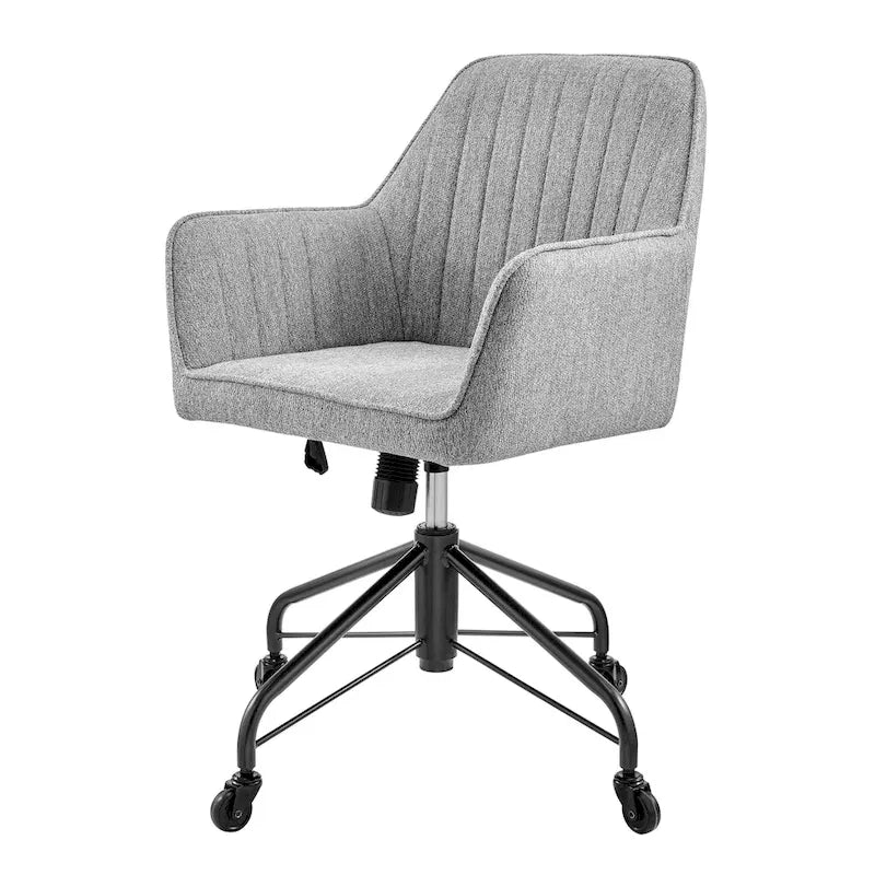 Fauteuil de bureau pivotant en tissu avec hauteur réglable
